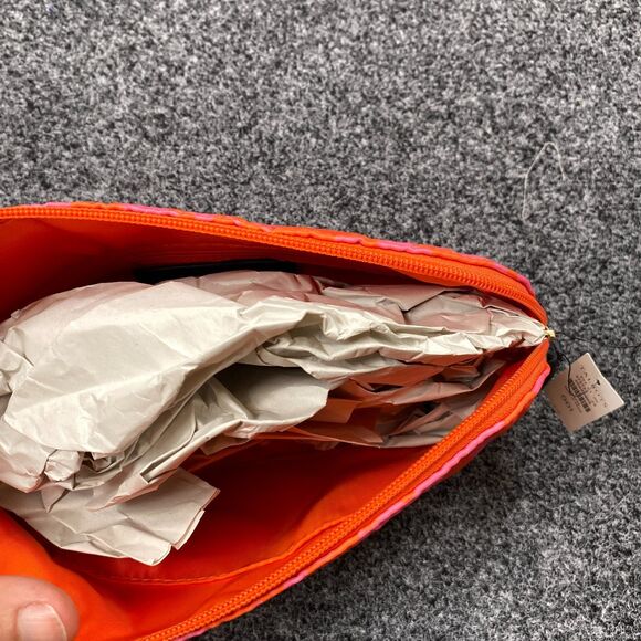 NEW Talbots Cosmetic Bag Logo Red Floral Print Toiletry Bag - Picture 4 of 6